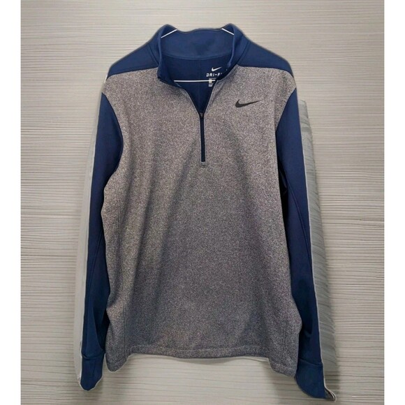 Nike Men's Essential Thermal 1/4 Zip Long Sleeve Collard Golf Pullover Sz Medium - Picture 1 of 7